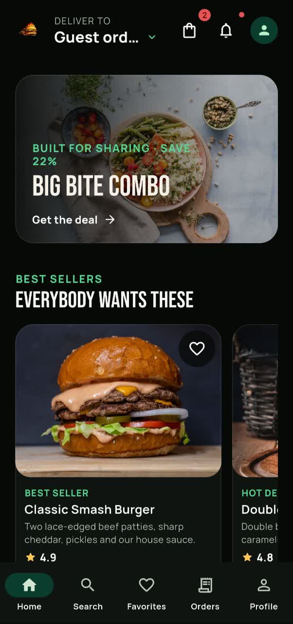 My Burger App app screen 2